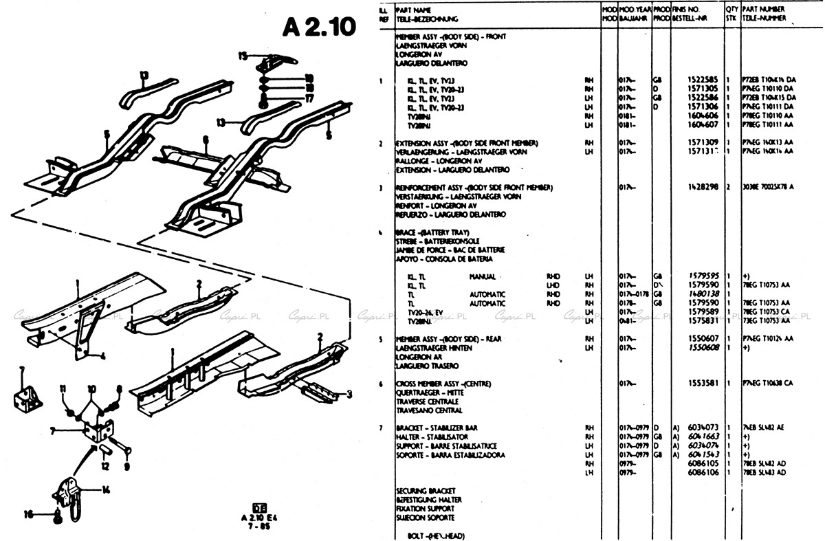 capri.pl Katalog części Ford Capri II A02.10