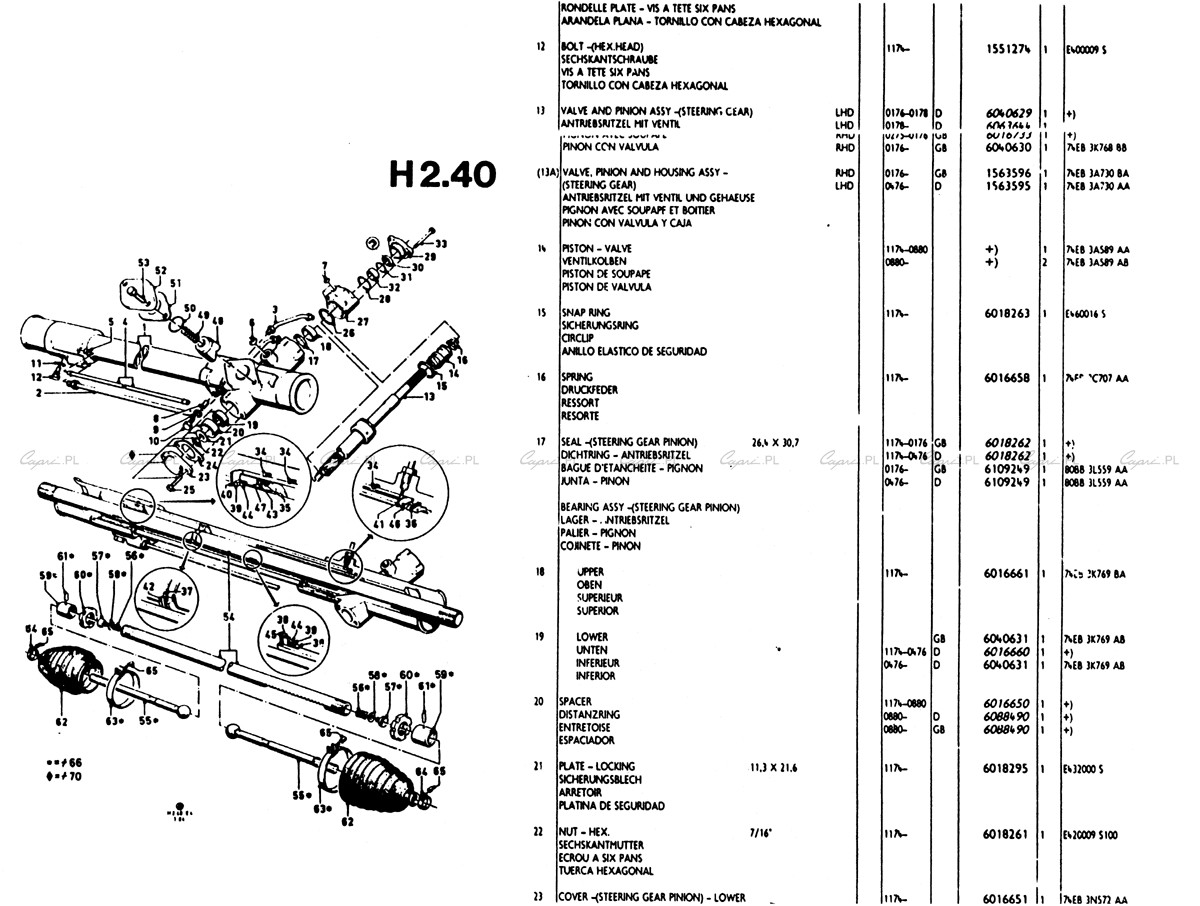 capri.pl Katalog części Ford Capri II H02.40