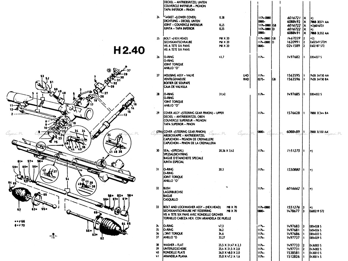 capri.pl Katalog części Ford Capri II H02.40