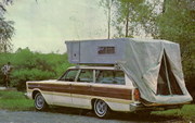 Ford Country Squire with Roof-top Camper Tent - 1965