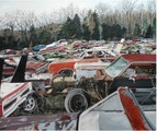 Car Grave Yard Painting by Nina Thompson